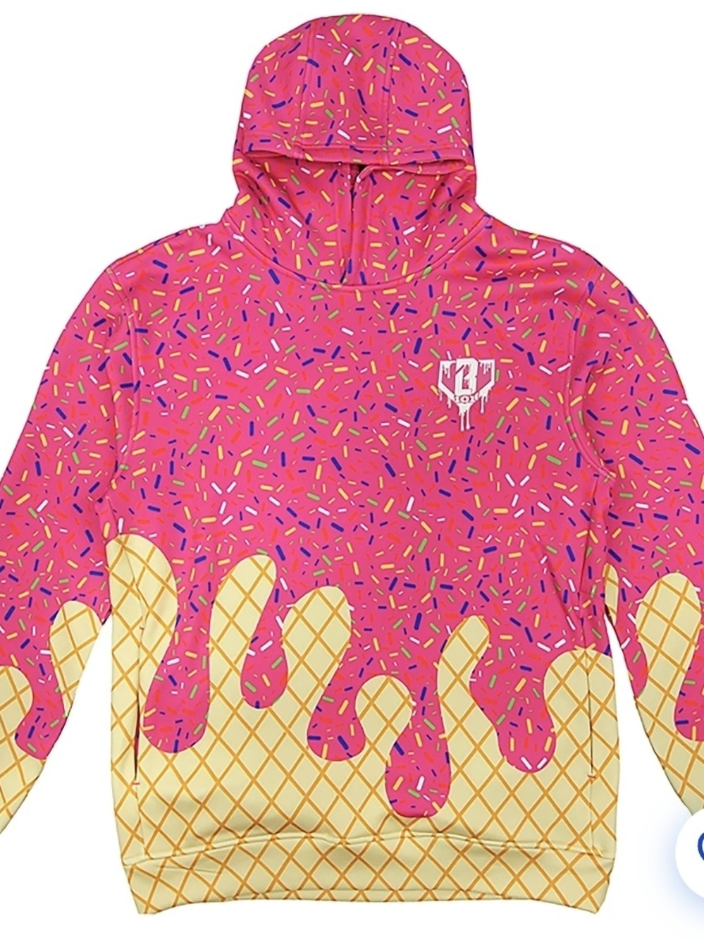 Kids Pink Sprinkle Ice Cream Hoodie - Unbranded